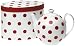 Rosanna Red Dots Teapot, Gift-boxed