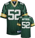 Reebok Clay Matthews Green Bay Packers Green Authentic Jersey Size 50