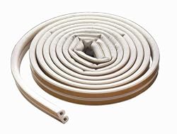 M-D Building Products 63628 All-Climate EPDM Weatherstrip, D Strip for large gaps, 17 Feet, White