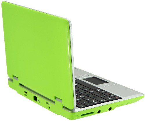 WolVol LIME GREEN 7" Mini Netbook Laptop Notebook Netbook WIFI Internet Android 2.2 Tons Apps Games YouTube Facebook 3 USB Ports 4gb HD 256mb Ram (INCLUDES: Velvet Pouch Case, Charger, Mini Optical Mouse)