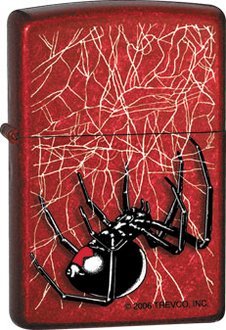 Widow's Web Candy Apple Red Zippo Lighter