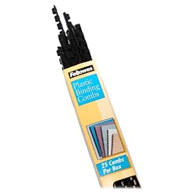 Fellowes 5 16in Black Binding Combs (25 Pack) by Fellowes
