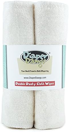 Diaper Dawgs - Reusable 360º Pocket Protection Bamboo Baby Terry Cloth Wipes, 6-pack