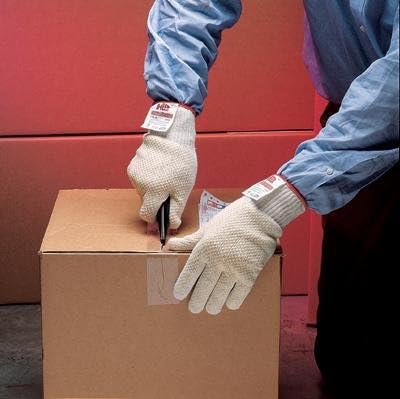 BestÂ® Large White D-FlexÂ® PLUS 7 Gauge Medium Weight High Performance Polyethylene Seamless Right Hand Cut Resistant Glove With Dotted Coating