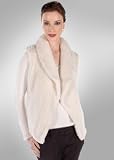Sheared Knitted White Fur Vest