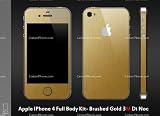 Iphone 4 Brushed Gold Full Body Skin Kit
