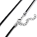 Men's Stainless Steel Leather Pendant Necklace Silver Cross Adjustable Polished -with 20 inch Cord