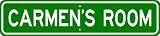 CARMEN ROOM SIGN - Personalized Gift Boy or Girl, Aluminum