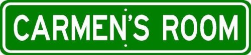 CARMEN ROOM SIGN - Personalized Gift Boy or Girl, Aluminum