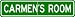 CARMEN ROOM SIGN - Personalized Gift Boy or Girl, Aluminum