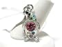 Beautiful Multi-Colored Crystal Penguin Charm Necklace Silver Tone