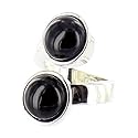 schmuck-art female Ring ImpressionDoubleCircle silver/black 20009