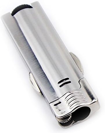 Metal Honest 2 in 1 Soft+jet Blue Flame Flint Wheel Butane Gas Cigarette Lighter (Silver)