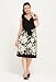 Avenue Plus Size Rose Print Drape Dress