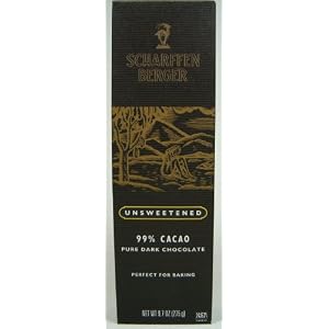 Scharffen Berger Unsweetened 99% Cacao Baking Chocolate Bar 9.7oz by 