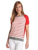 41FGLWOuYZL. SL160  Joie Womens Kadee Striped Short Sleeve Sweater