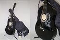 38 Inch Natural Cutaway Guitar with Carrying Bag and Accessories