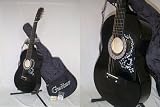 Austin Bazaar 38 Inch Natural Cutaway Guitar with Carrying Bag and Accessories
