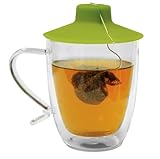 Primula Double Wall Glass Mug with Tea Bag Buddy