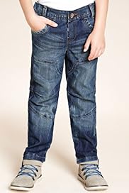Premium Cotton Rich Adjustable Waist Straight Leg Jeans