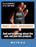 METRIKA A1CNOW+ WITH SAMPLER HbA1c Blood Monitor w/sampler, 10 Test Kit