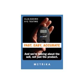 METRIKA A1CNOW+ WITH SAMPLER HbA1c Blood Monitor w/sampler, 10 Test Kit