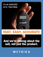 METRIKA A1CNOW+ WITH SAMPLER HbA1c Blood Monitor w/sampler, 10 Test Kit