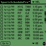 Sports Schedule Pro downloadable Software