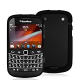 Black Rubberized Snap-On Hard Skin Case Cover for Blackberry Bold Touch 990 ....