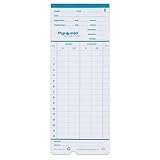 Pyramid 4242610M Time Cards, For Model 2400, Two Sided, Four Columns, 100 Cards Per Pack, 10 Packs P