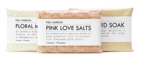 FIG+YARROW - Organic Bath Trio (Pink Love Salts/Floral Milk Bath/Mustard Soak)