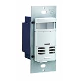 Image : Leviton OSSMD-FTW Dual-Relay Multi-Technology Wall Switch Sensor Fan Model 2400 sq. ft. Major Motion Coverage...