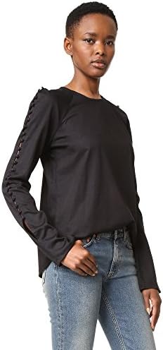 McGuire Denim Women's Moroccan Button Top, Noir, Small