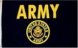 Army "Gold" MILITARY Flag - 3 foot by 5 foot Polyester (NEW)