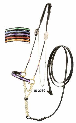 ROYAL KING Colored Nose Mini Horse Cable Show Halter with Lead