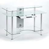 Jual LRF Large Rectangular Frosted-Glass Computer Desk from Stand & Deliver
