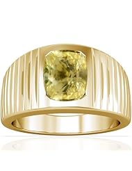 18K Yellow Gold Cushion Cut Yellow Sapphire Solitaire Ring