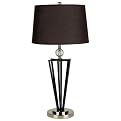 Metal Table Lamp with a Solid Crystal Ball - Black (28")