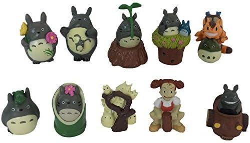 New Design My Neighbor Totoro/Cat bus etc Cute Studio Ghibli miniature figurines Set of 10 Refined Bauble Toy Playthings by JapanCos