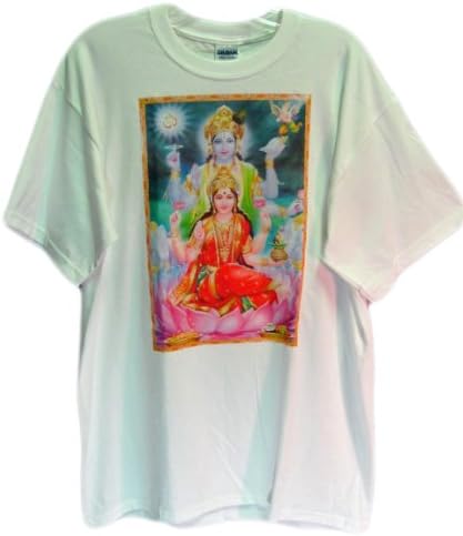 Indian Hindu Laxmi & Vishnu Yoga Tee (Large)