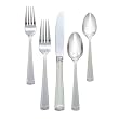 Lenox Landmark Platinum Frosted Stainless Flatware 5 Piece Place Setting