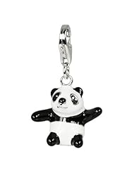 SilberDream Charm panda, 925 Sterling Silver Charms Pendant with Lobster Clasp for Charms Bracelet, Necklace or Earring FC634