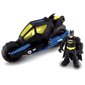  Fisher-Price Hero World DC Super Friends Batman And Batcycle