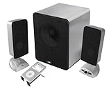 Cyber Acoustics 3 pc Brushed Aluminum Series Speakers CA-3618