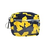 UM University of Michigan Logo Micro Purse Coin Key ID Case -SMALL WRIST WALLET for Man or Woman - Runners Joggers Walkers Fits most Digital Cameras, Running Accessories