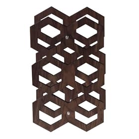 Boom Hive Wine Rack, Natural Walnut by Boom USA