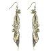 Vintage Cluster Leaf Earrings – Matching long costume jewellery necklace also available – Includes stunning gift bag – Ideal jewellery present – ‘Eligible for Free UK Delivery’
