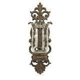 27" Floral Patterned Lumiere Glass Hurricane Pillar Candle Wall Sconce