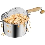 Great Northern Popcorn Original Stainless Steel Stove Top 6-1/2-Quart Popcorn Popper