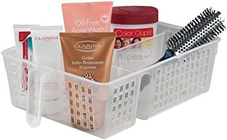 Perfect Pantry 3-Section Handy Basket, Clear, Set of 2